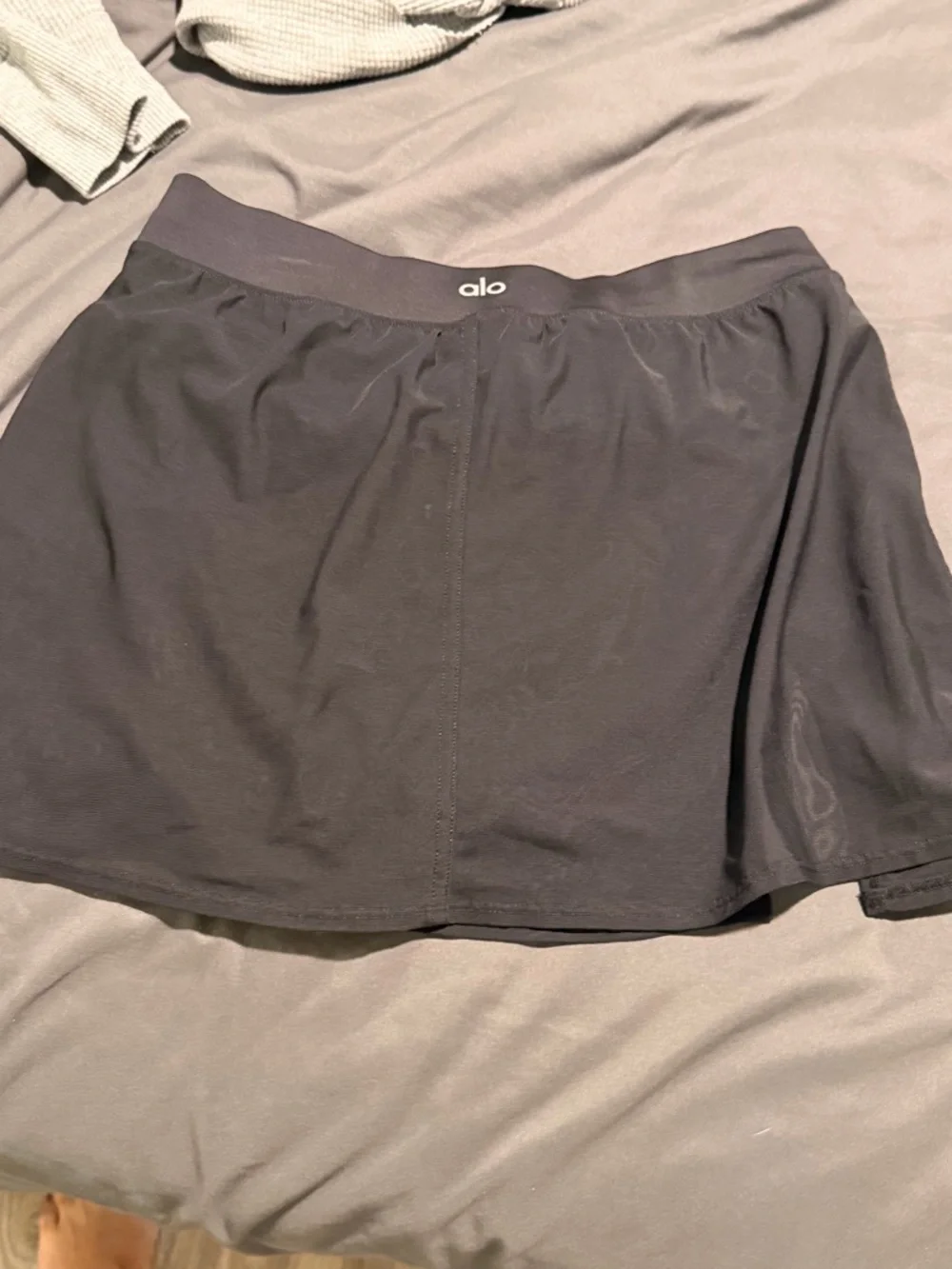 ALO Yoga Black Mesh Active Skort